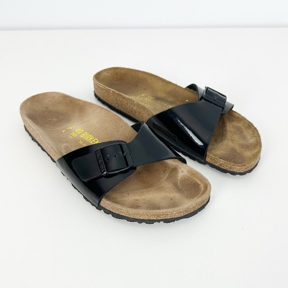 Birkenstock Madrid Black Patent Leather Sandals